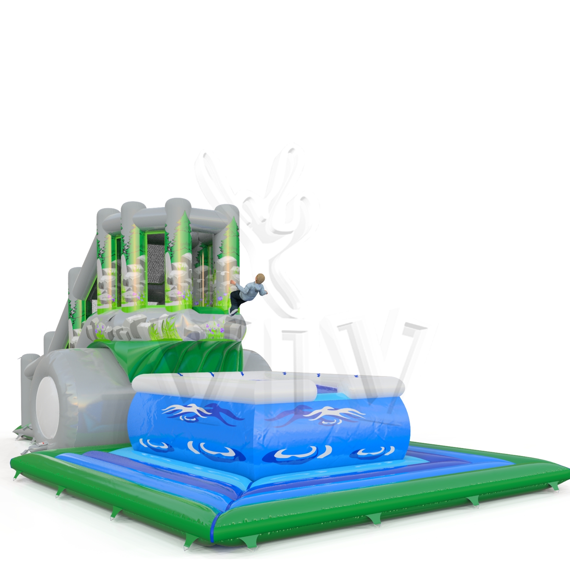 Jumping tower L Mountains commercial inflatable action game
