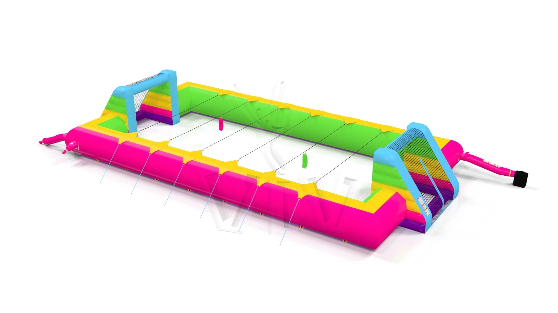 Soccer field with ropes commercial inflatable action game