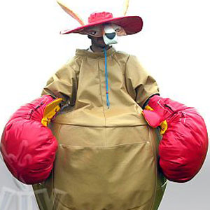 Sumo Kangaroos two figures without mat (for adults) PLASTICOTTA commercial inflatable action game