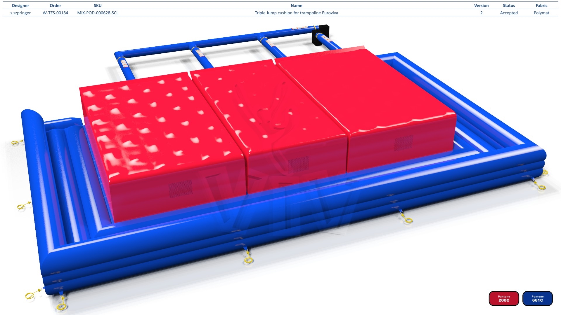 Triple Jump cushion for trampoline Euroviva commercial inflatable action game