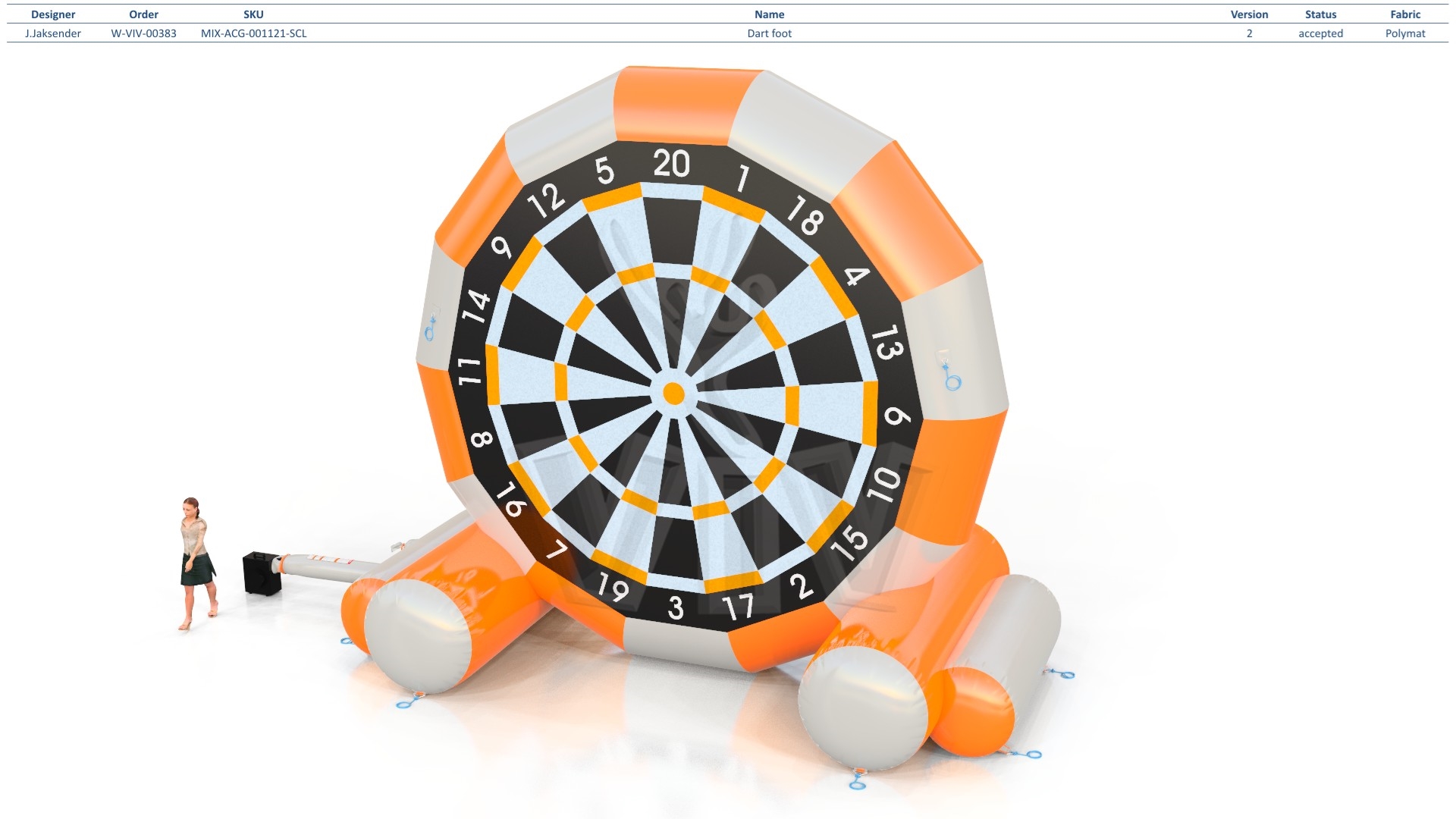 Dart Foot commercial inflatable action game