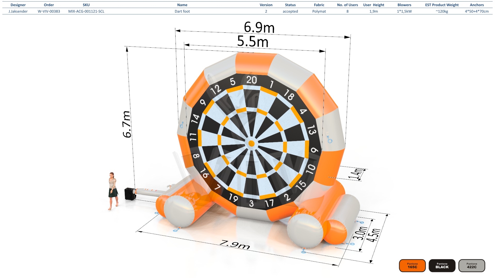 Dart Foot commercial inflatable action game