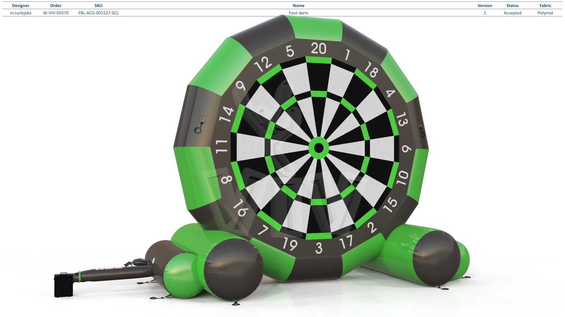 Dart Foot commercial inflatable action game