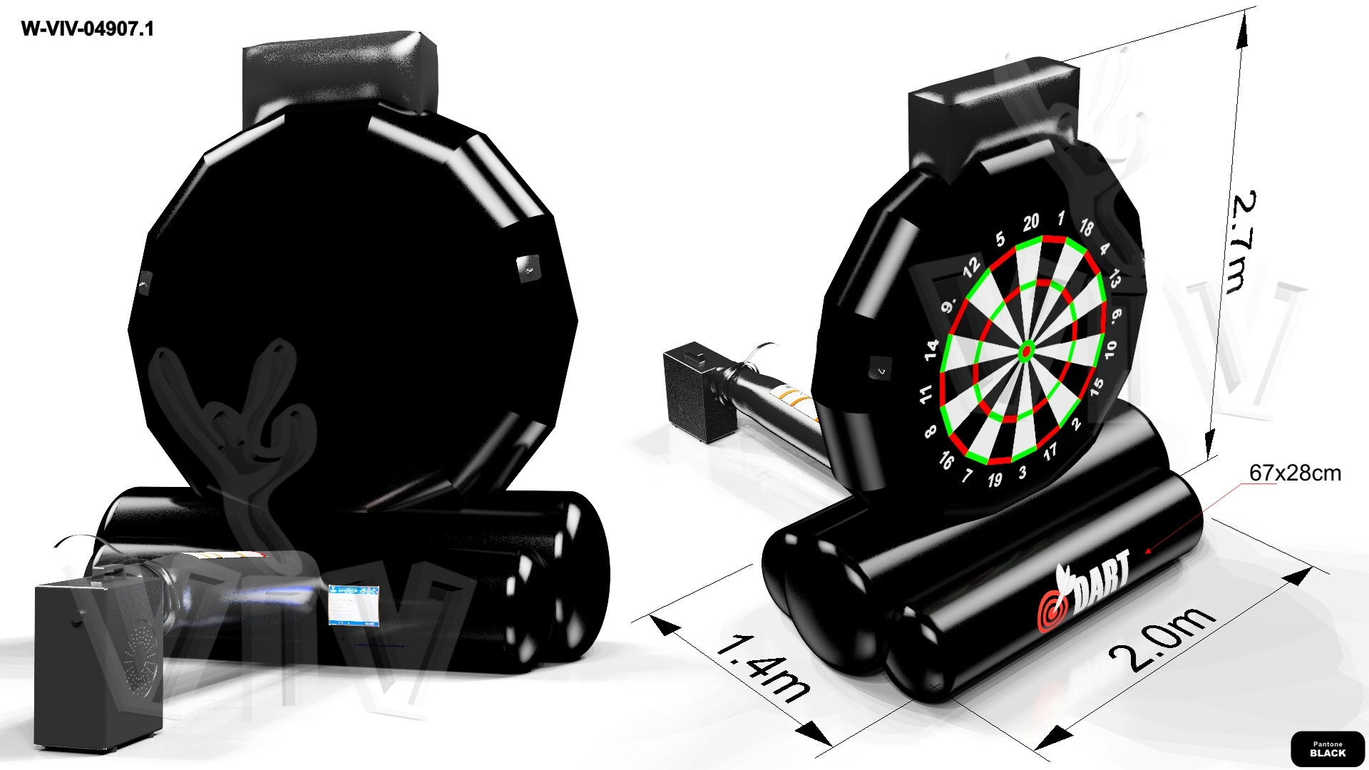 Dart commercial inflatable action game