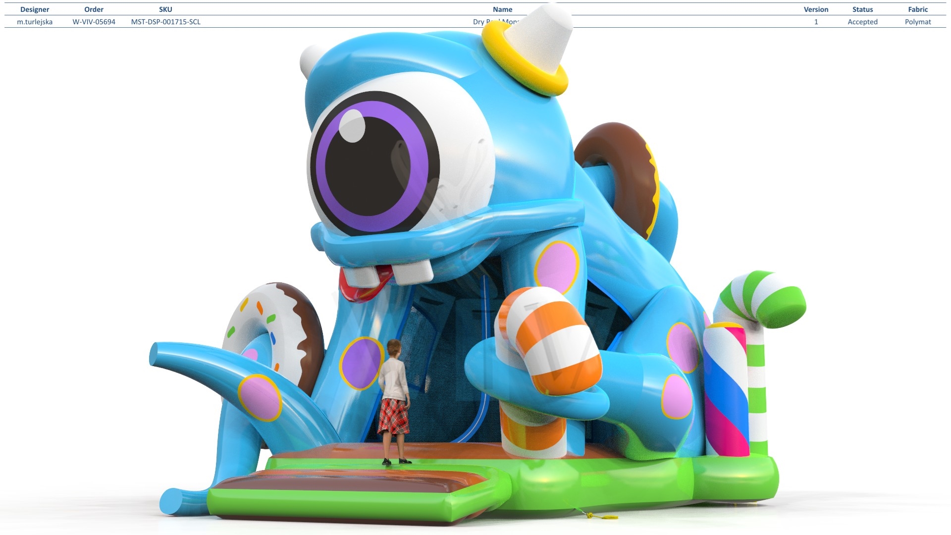 Dry Pool Monsters commercial inflatable action game