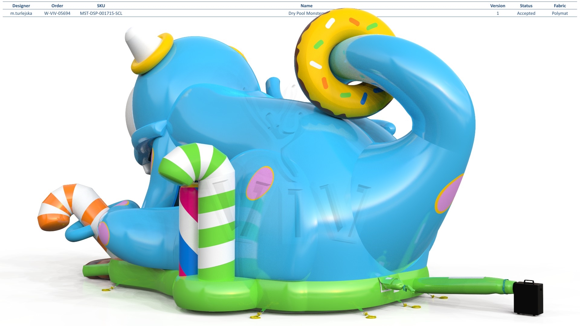 Dry Pool Monsters commercial inflatable action game