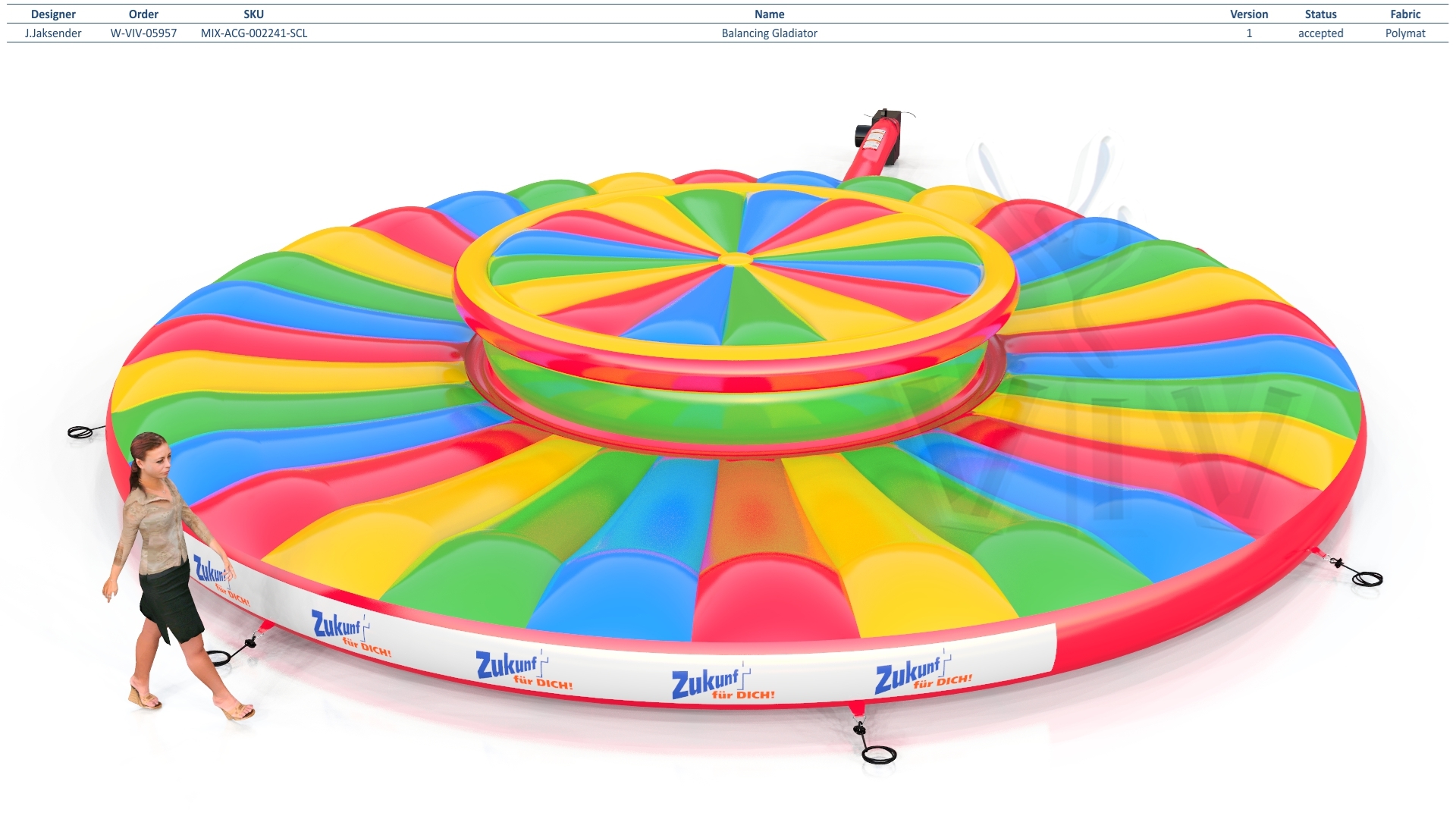 Gladiator commercial inflatable action game