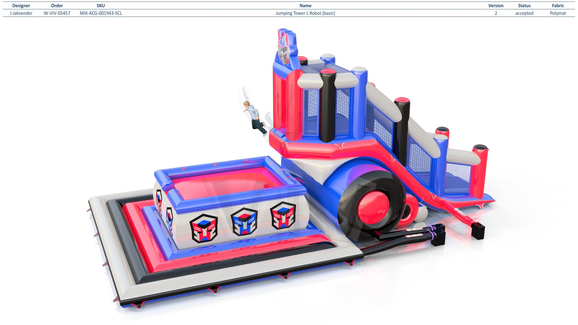 Jumping Tower L Robot (basic) commercial inflatable action game