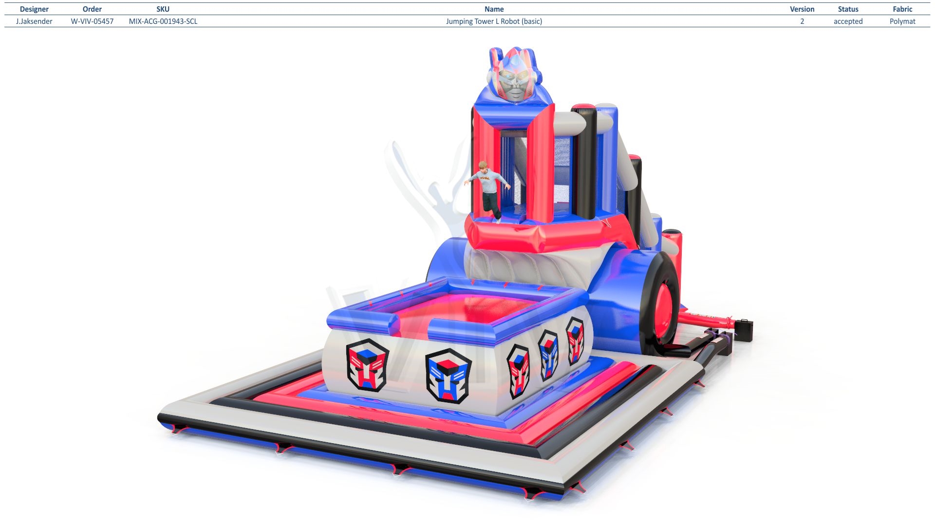 Jumping Tower L Robot (basic) commercial inflatable action game