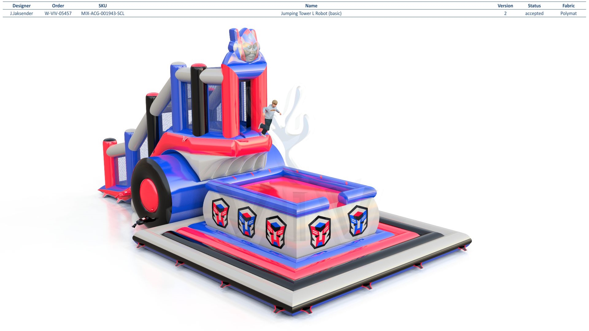 Jumping Tower L Robot (basic) commercial inflatable action game