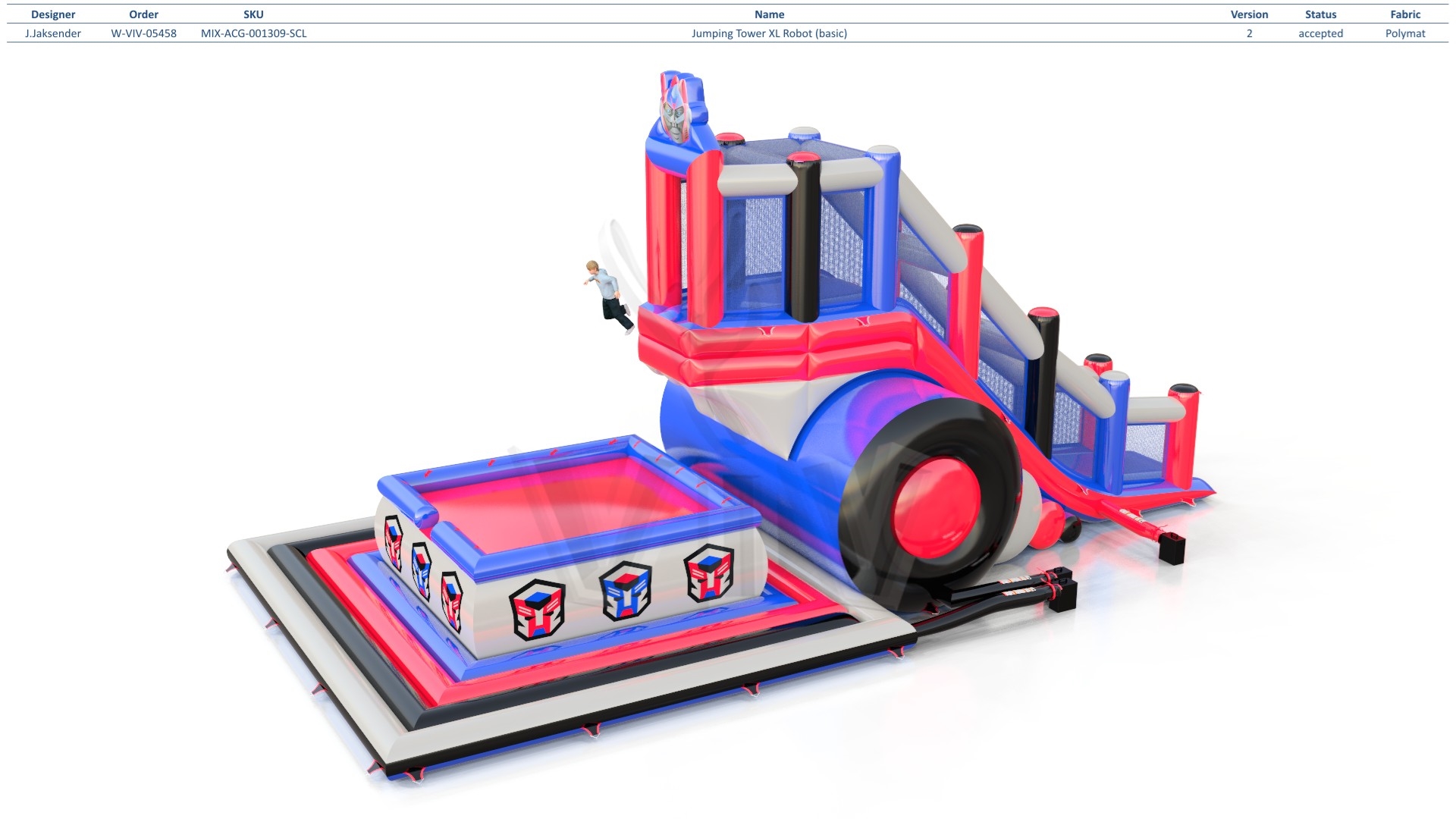 Jumping tower XL Robot commercial inflatable action game