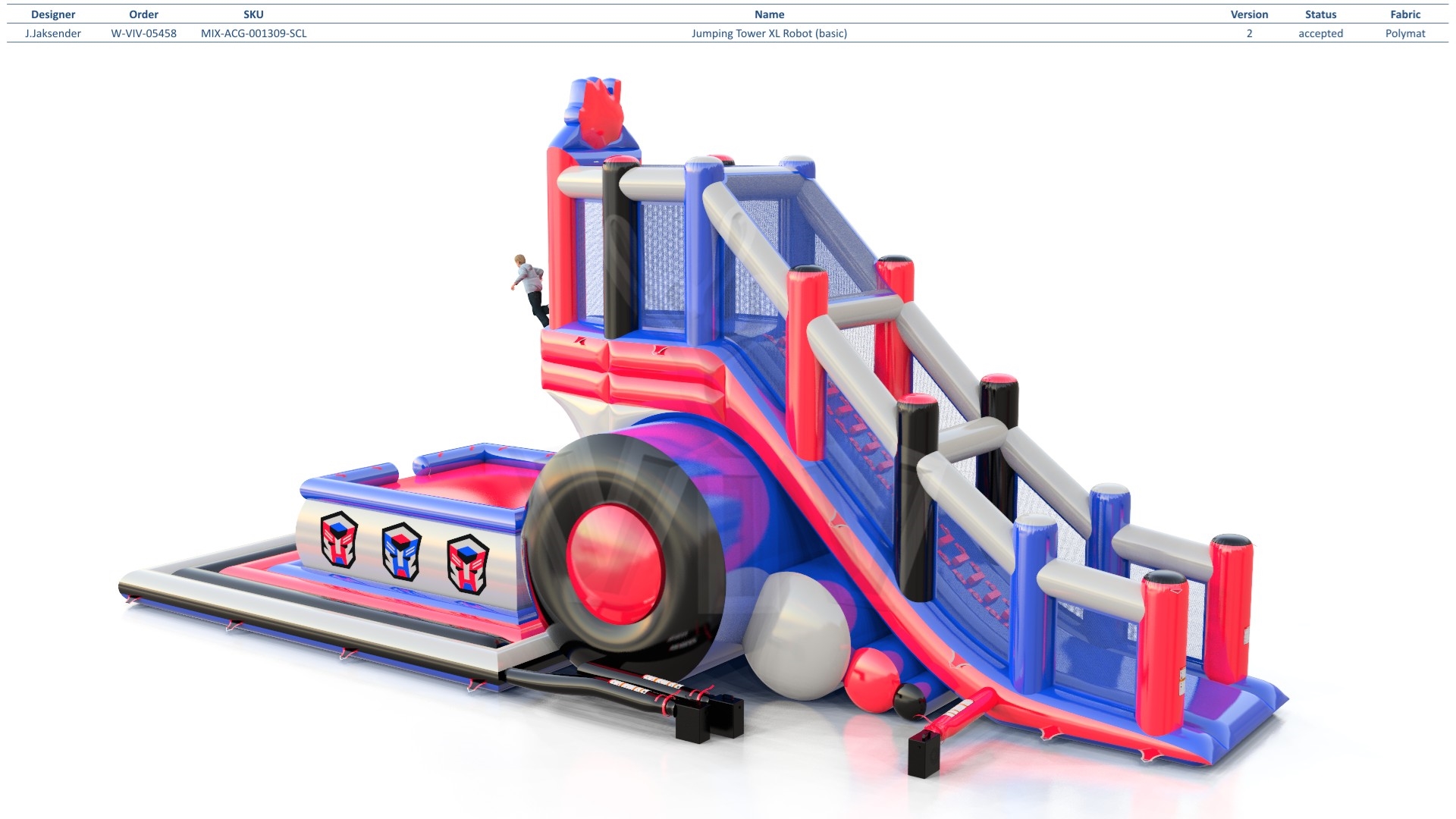 Jumping tower XL Robot commercial inflatable action game