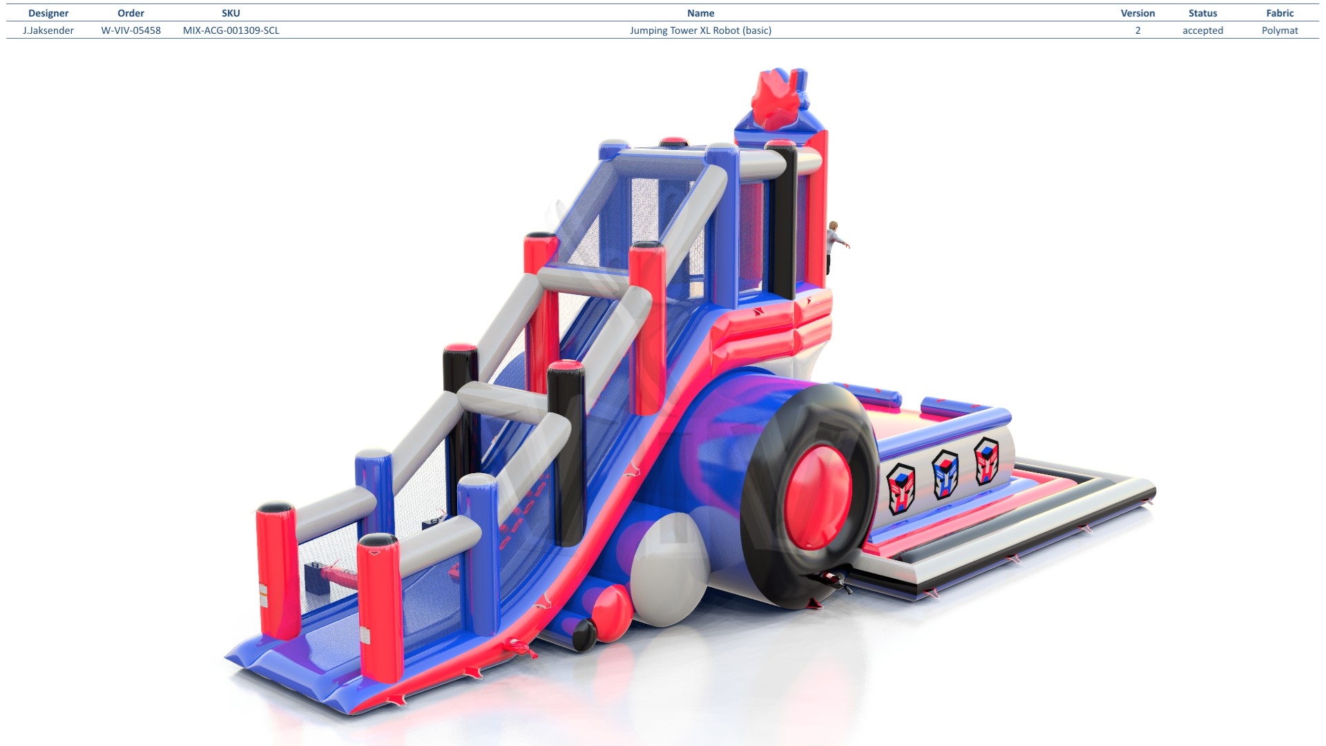 Jumping tower XL Robot commercial inflatable action game