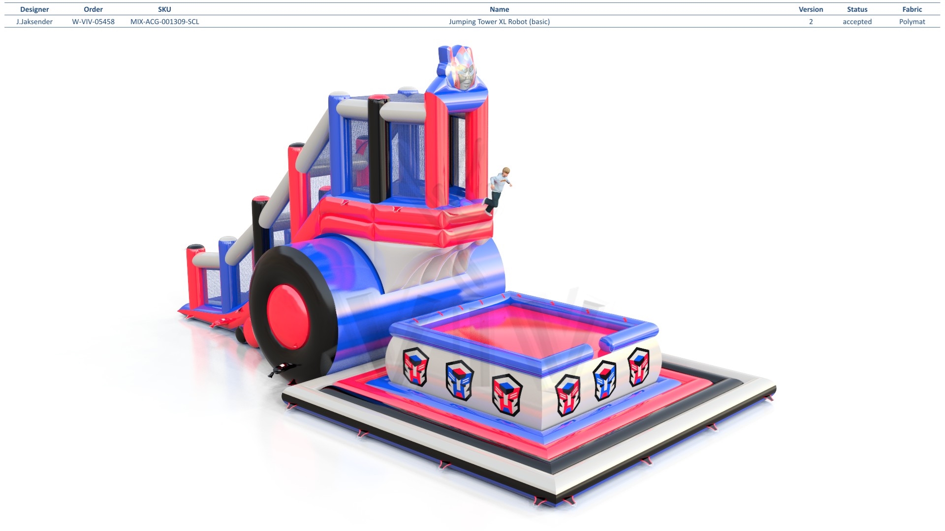 Jumping tower XL Robot commercial inflatable action game