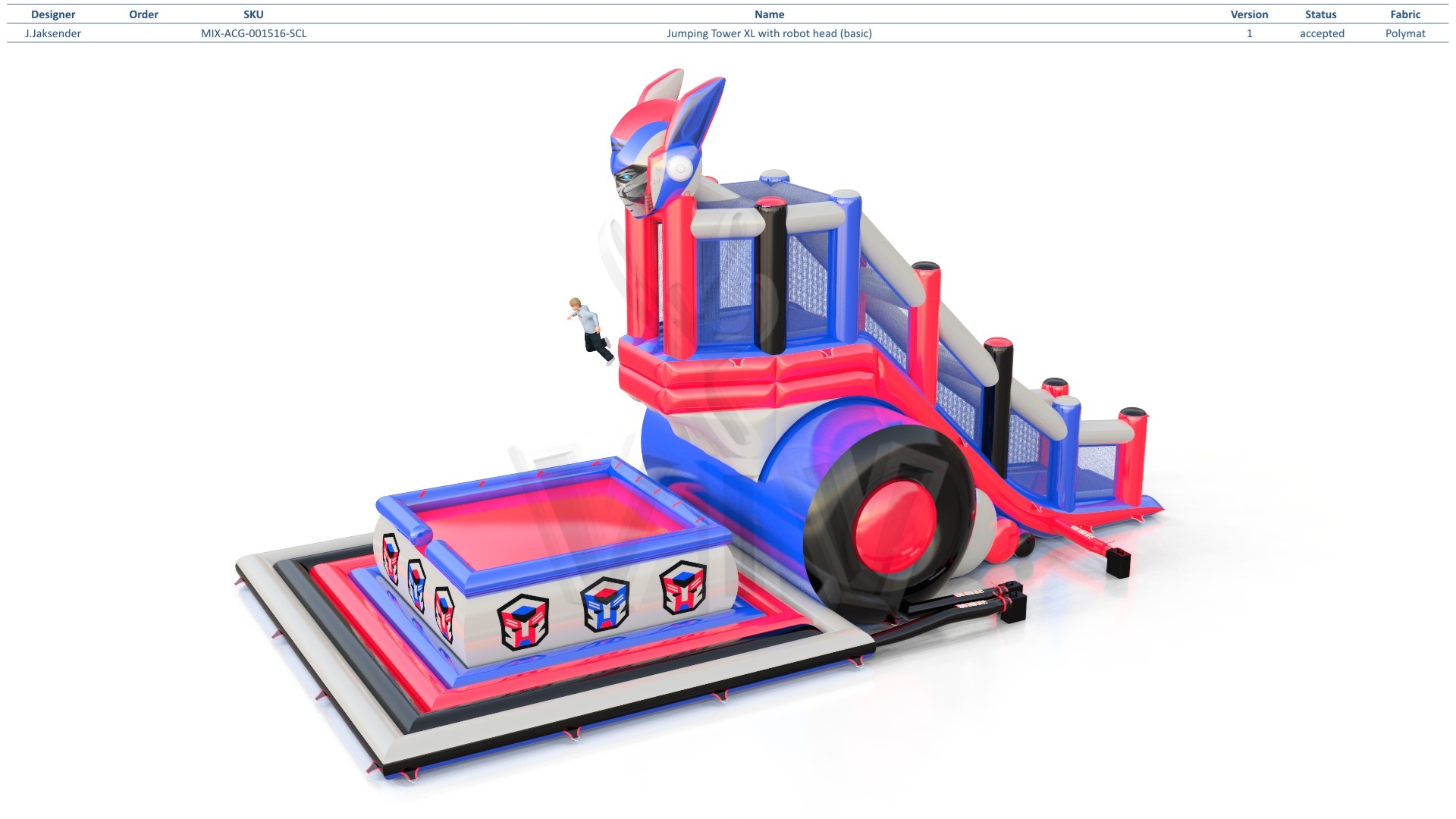 Jumping Tower XL with Robot head commercial inflatable action game