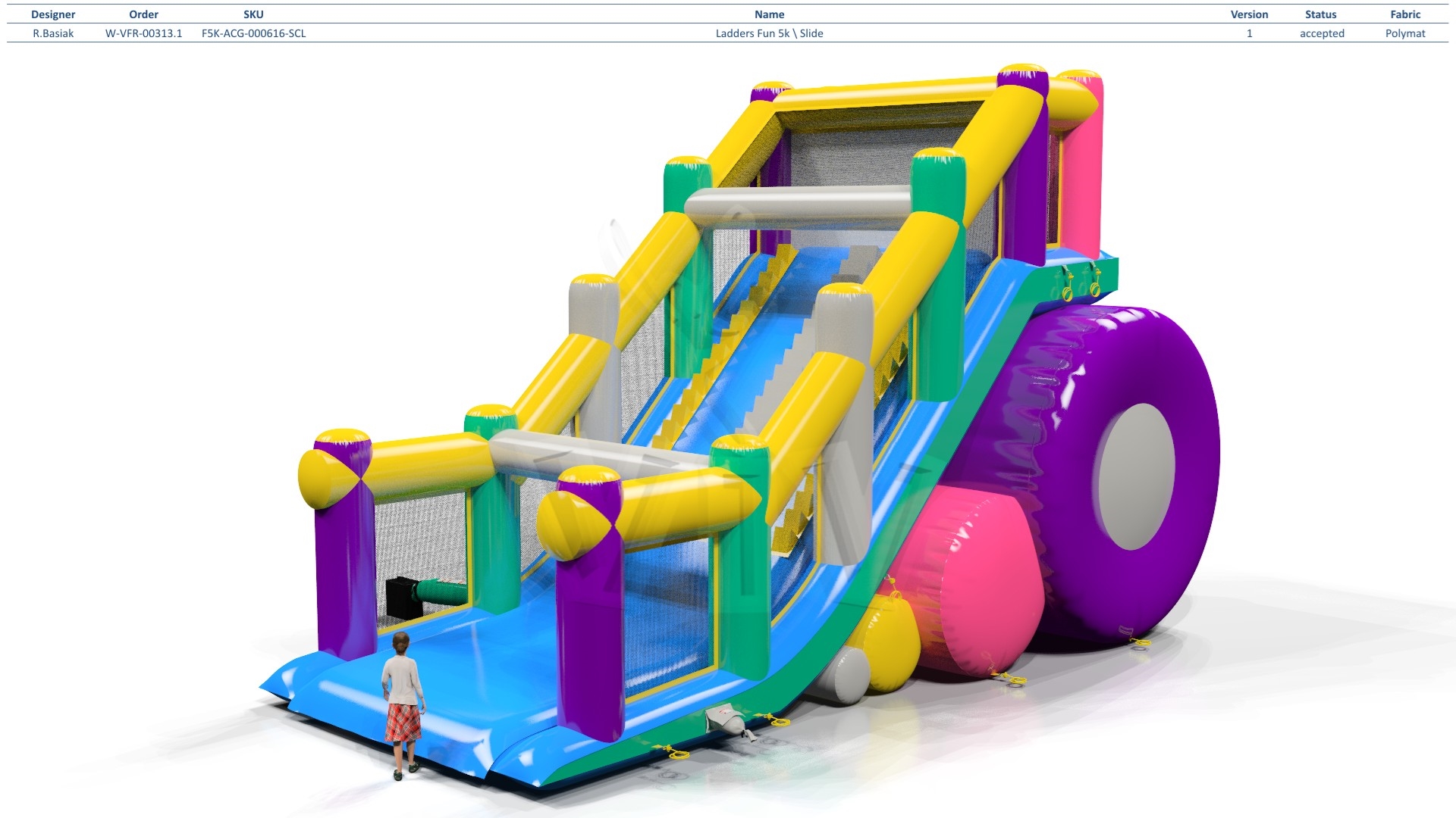 Ladders Fun 5K\Slide commercial inflatable action game