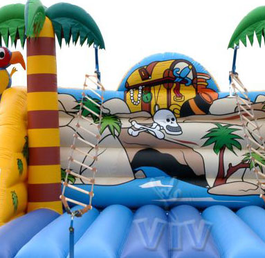 Ladders Treasure Island 6,3 x 6,0 x 3,1 m commercial inflatable action game