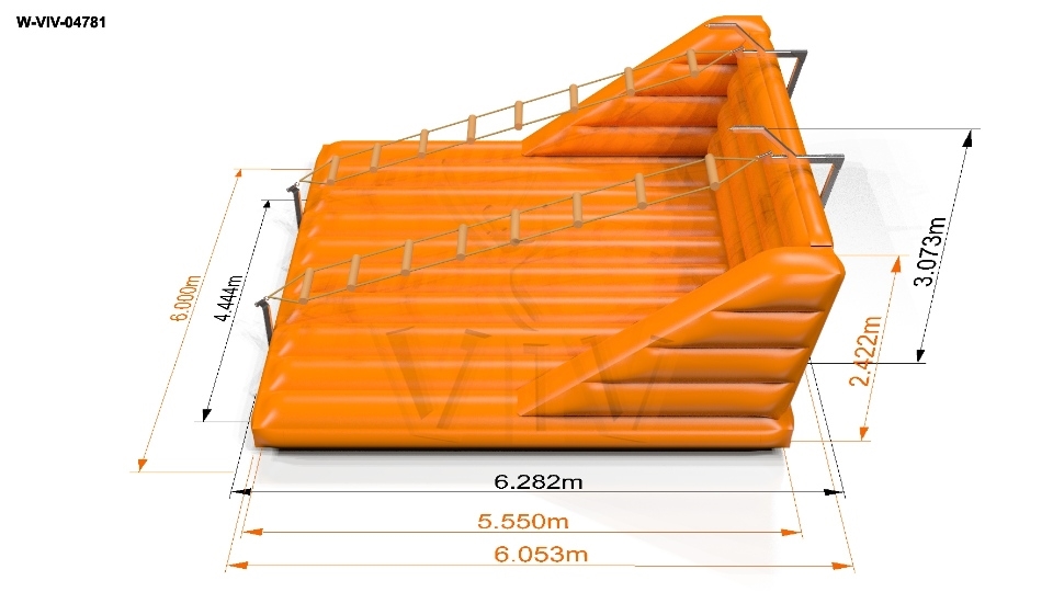 Ladders Treasure Island 6,3 x 6,0 x 3,1 m commercial inflatable action game