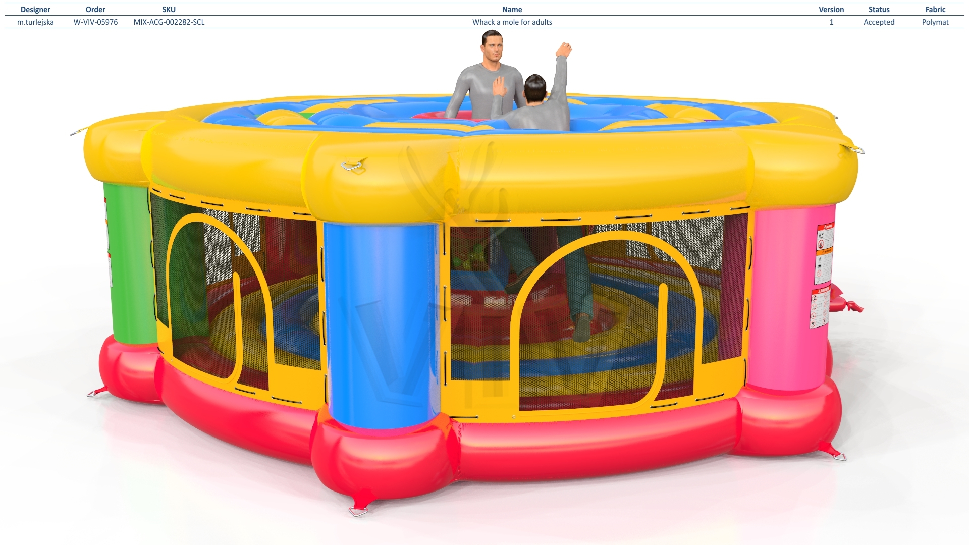 Whack a mole for adults commercial inflatable action game