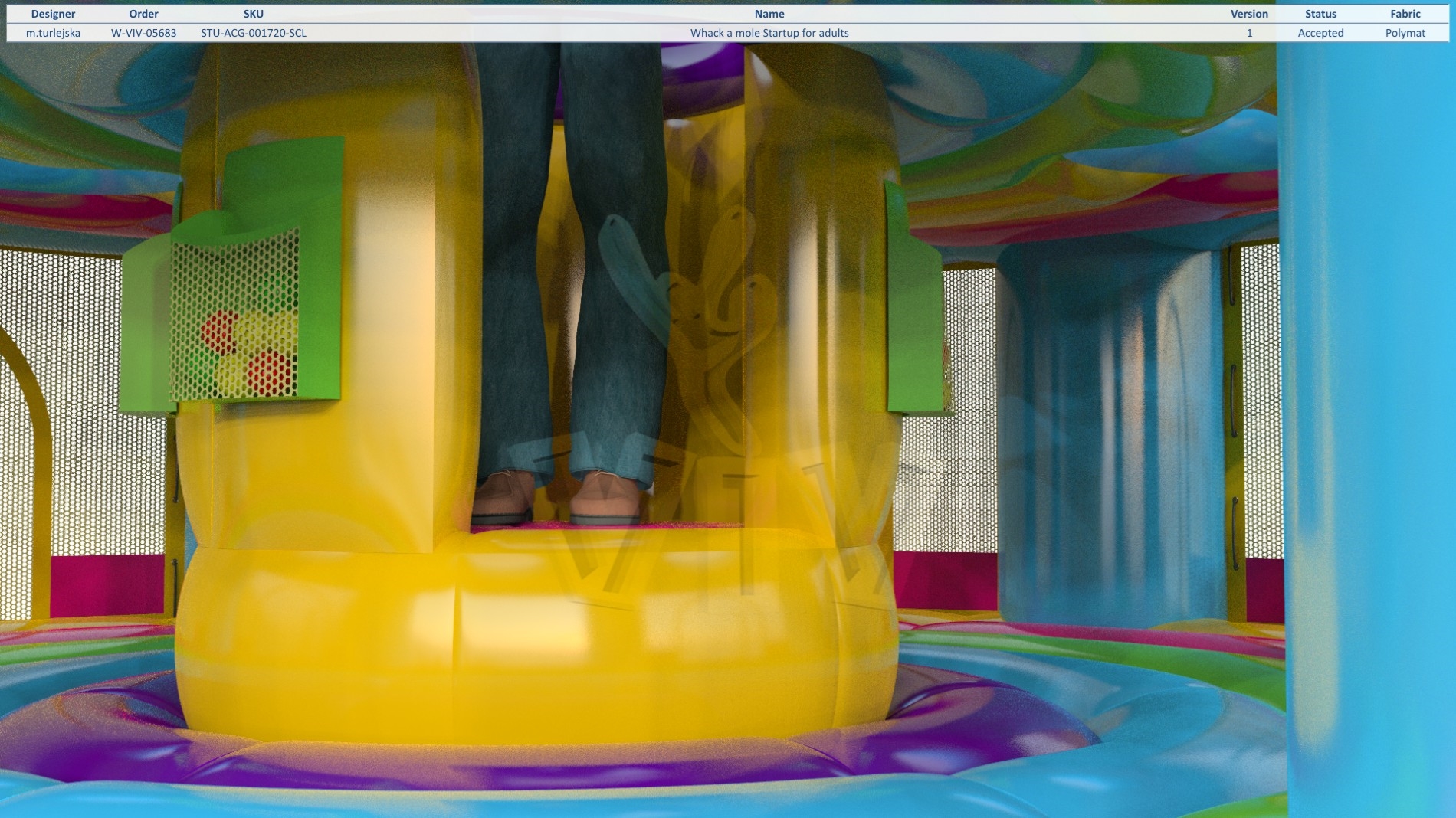 Whack a mole Startup for adults commercial inflatable action game