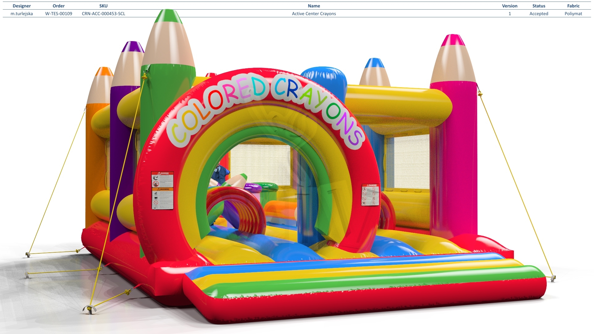 Active Center Crayons commercial inflatable active center