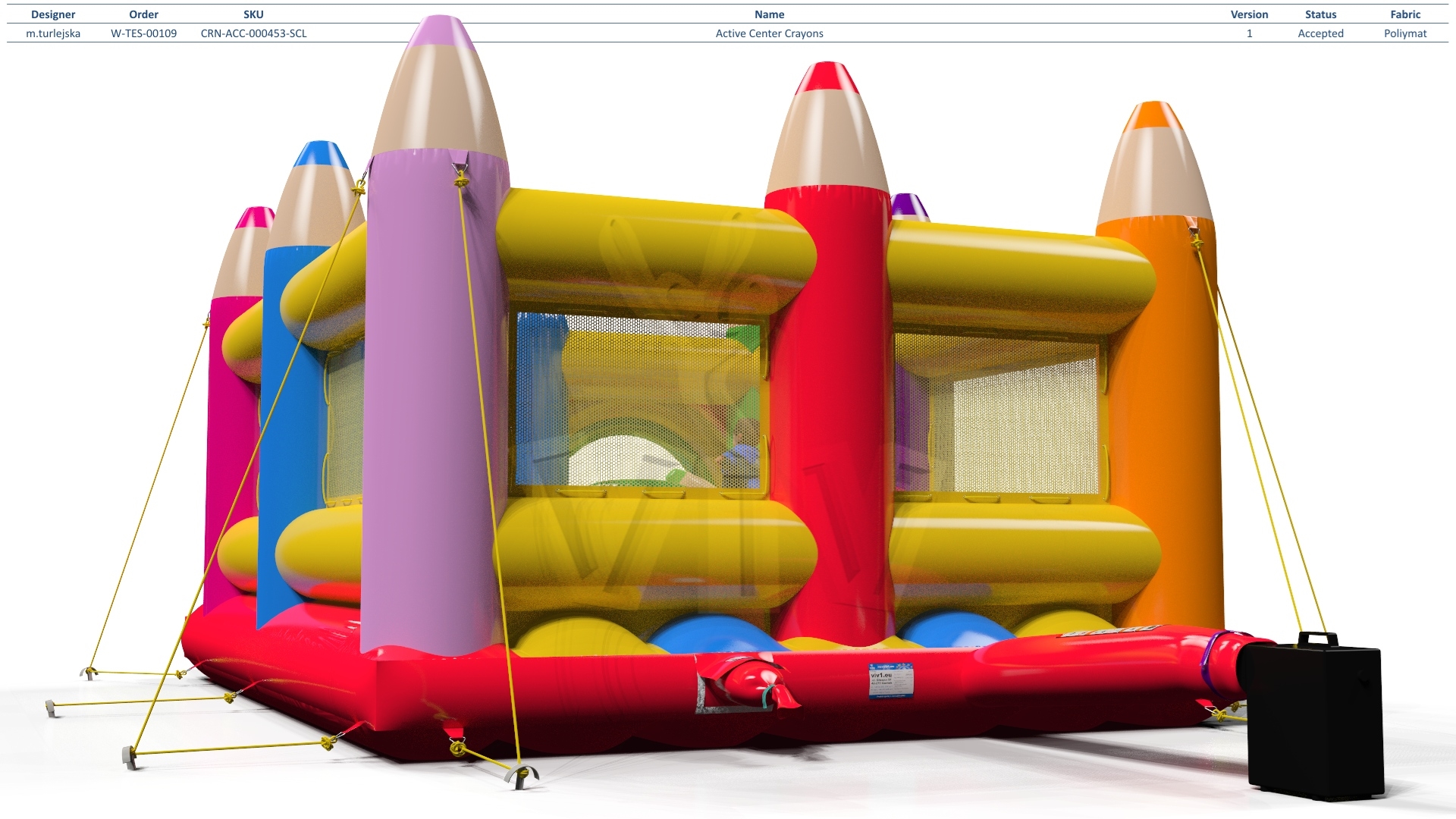 Active Center Crayons commercial inflatable active center