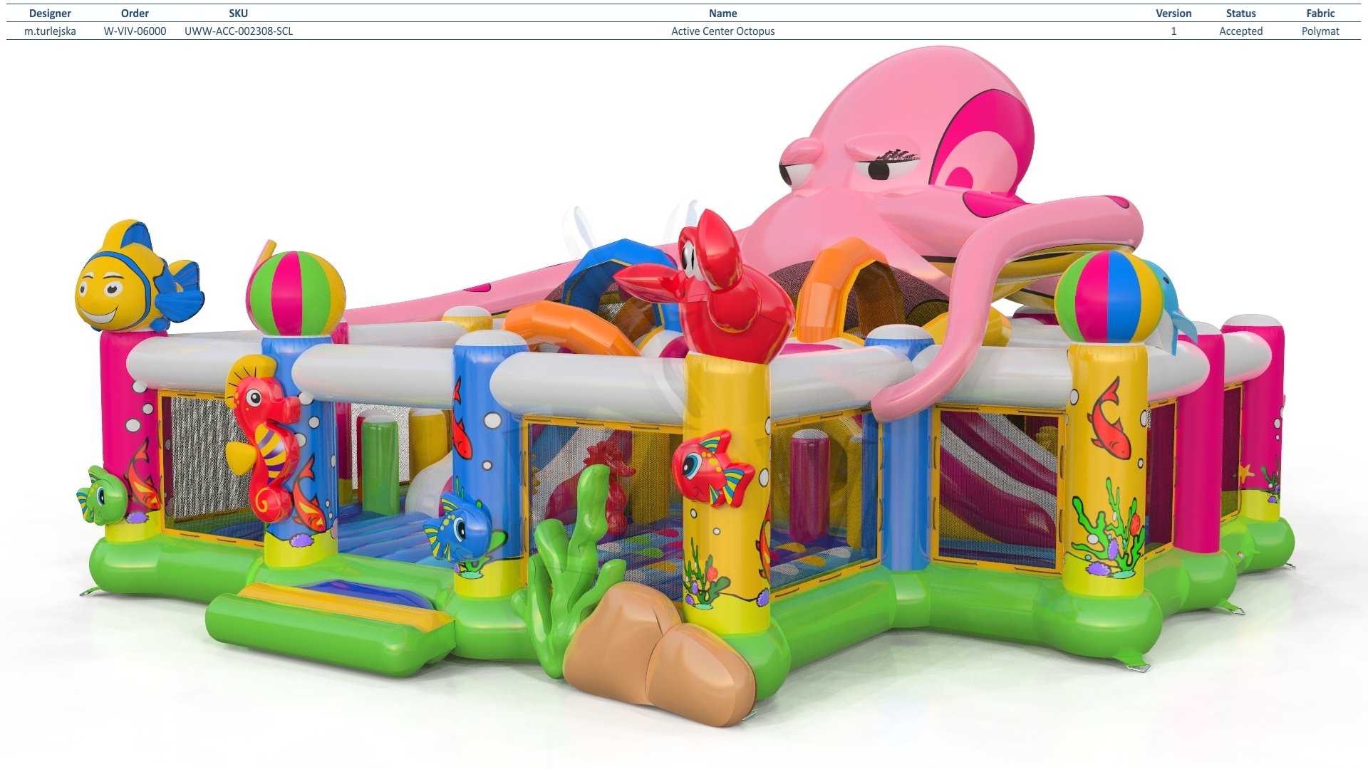 Active Center Octopus commercial inflatable active center