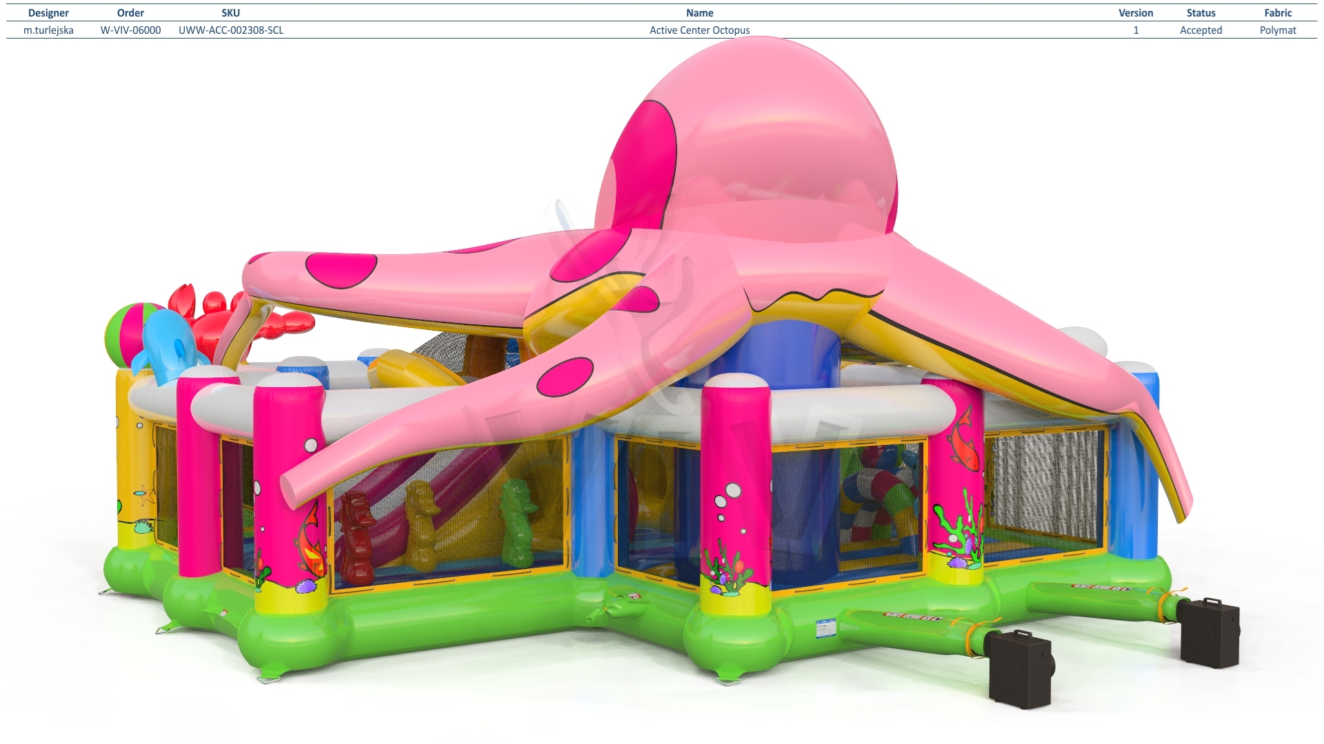 Active Center Octopus commercial inflatable active center