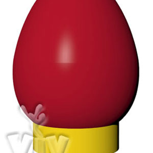 Balloon `hard boiled egg` with wide base 4 m commercial promotional inflatable balloon