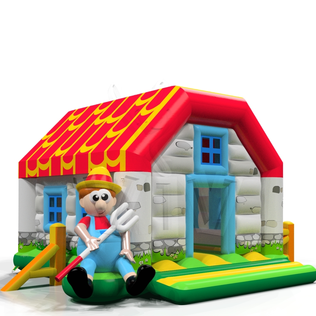 Bounce Farmhouse with roof commercial inflatable bounce