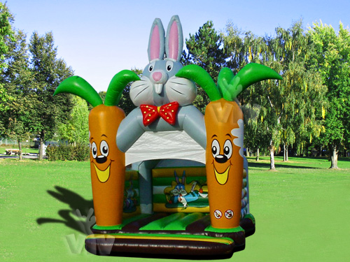 Hare roofed inflatable bounce