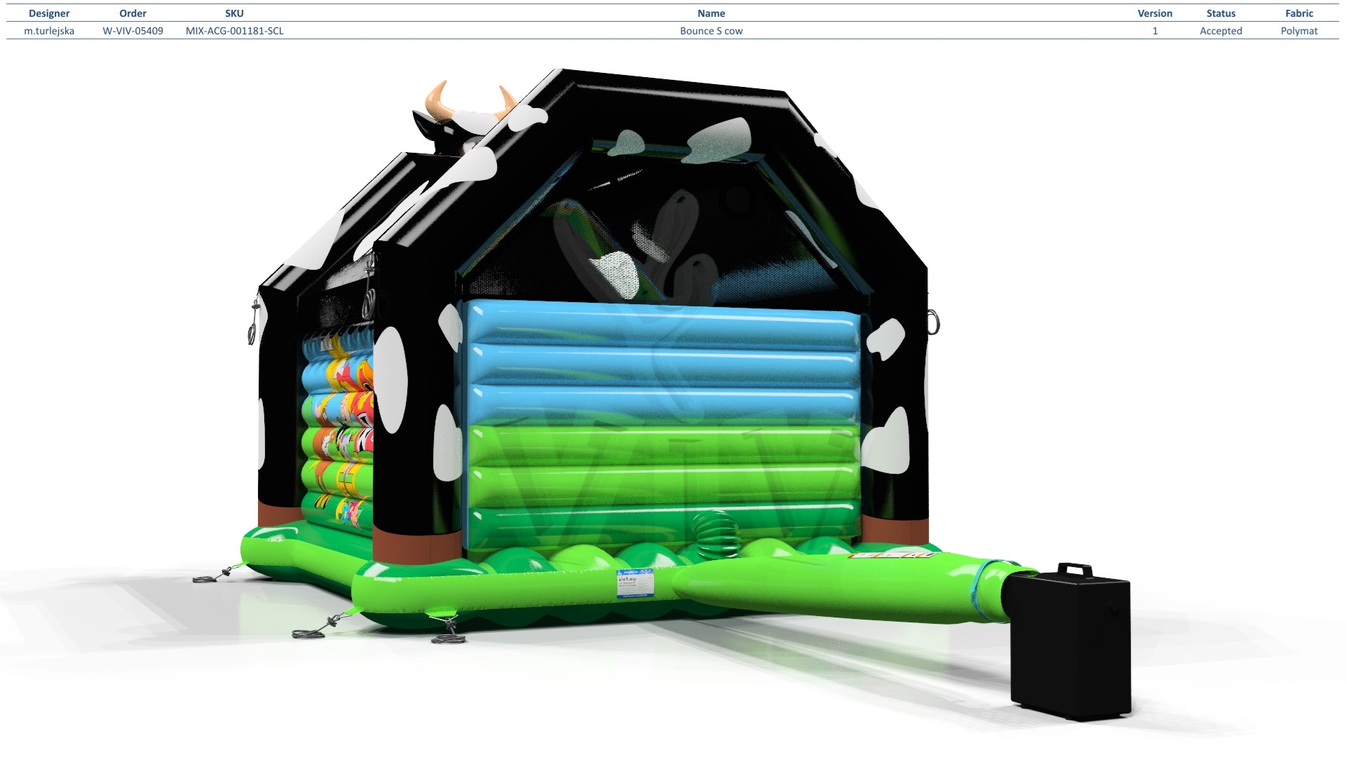 Bounce Cow with roof commercial inflatable bounce