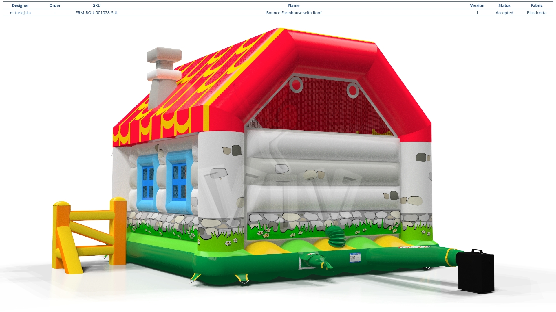 Bounce Farmhouse with roof commercial inflatable bounce
