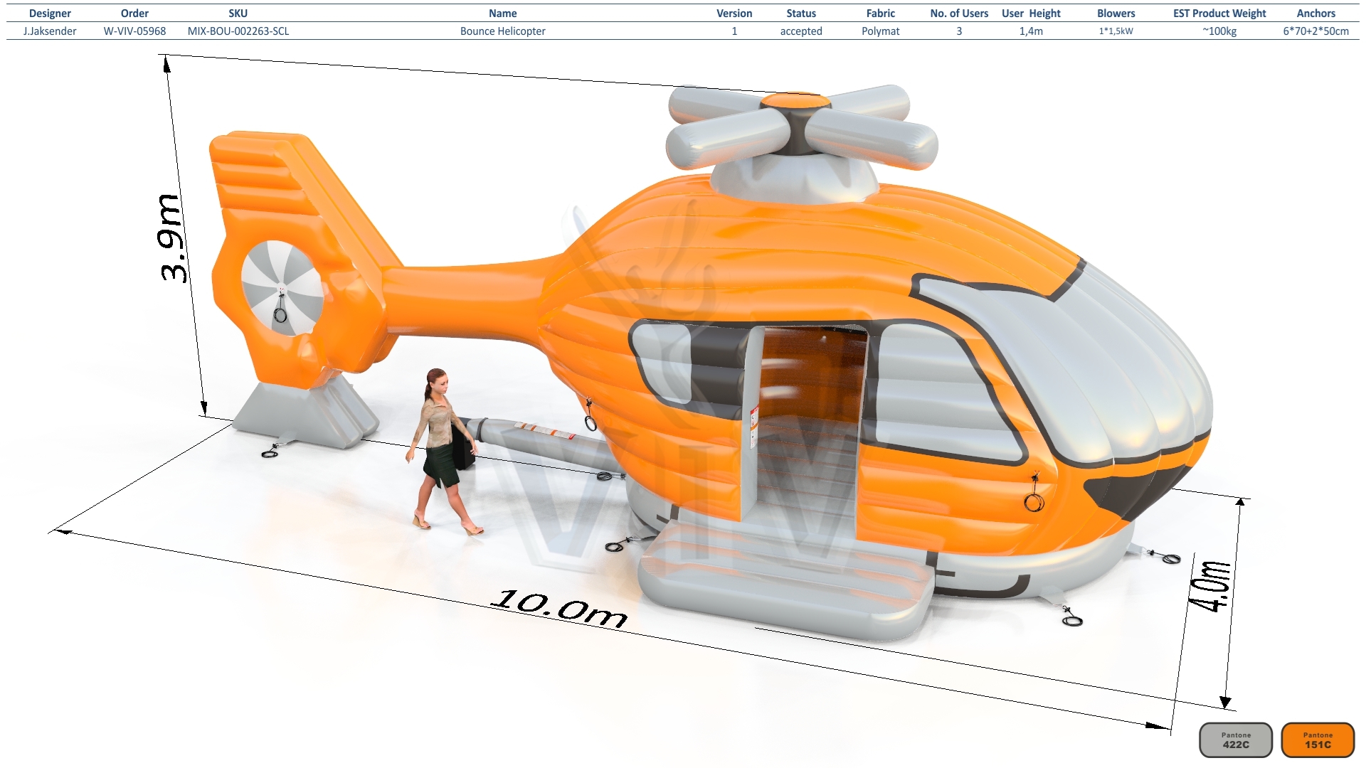 Bounce Helicopter commercial inflatable bounce
