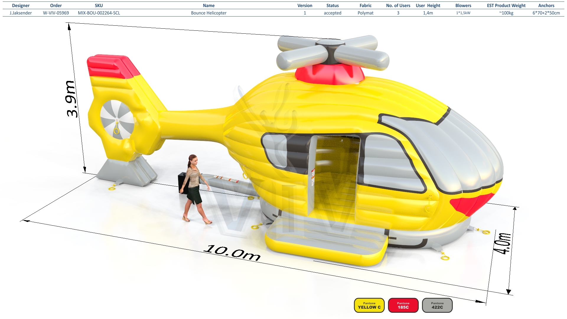 Bounce Helicopter commercial inflatable bounce