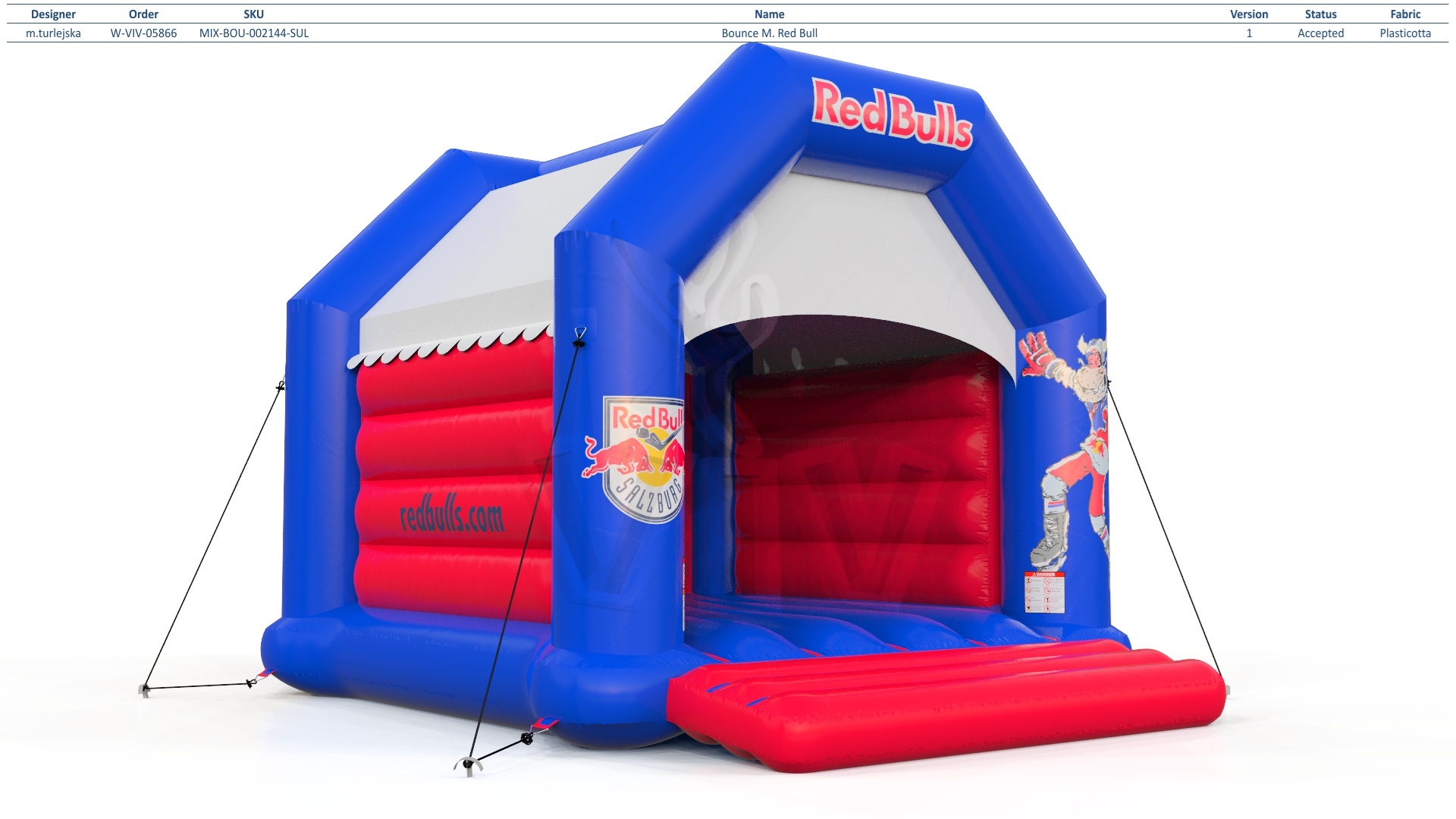 Bounce M Red Bull commercial inflatable bounce