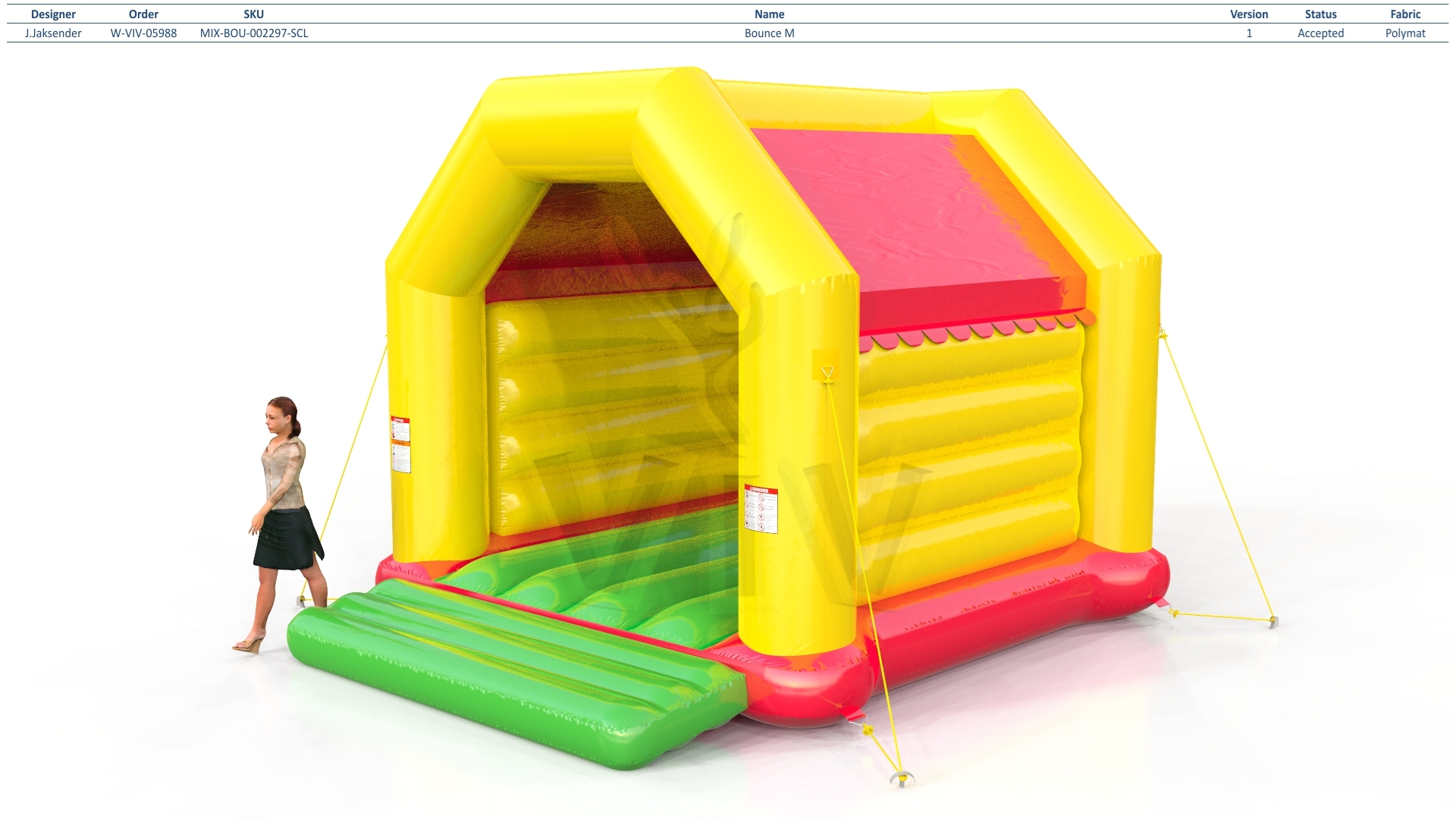 Bounce M with roof commercial inflatable bounce