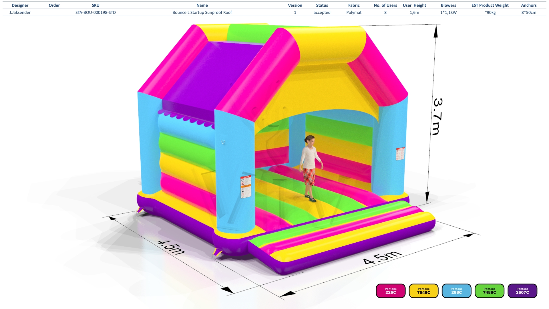 Bounce Startup L2 (sunproof roof) commercial inflatable bounce