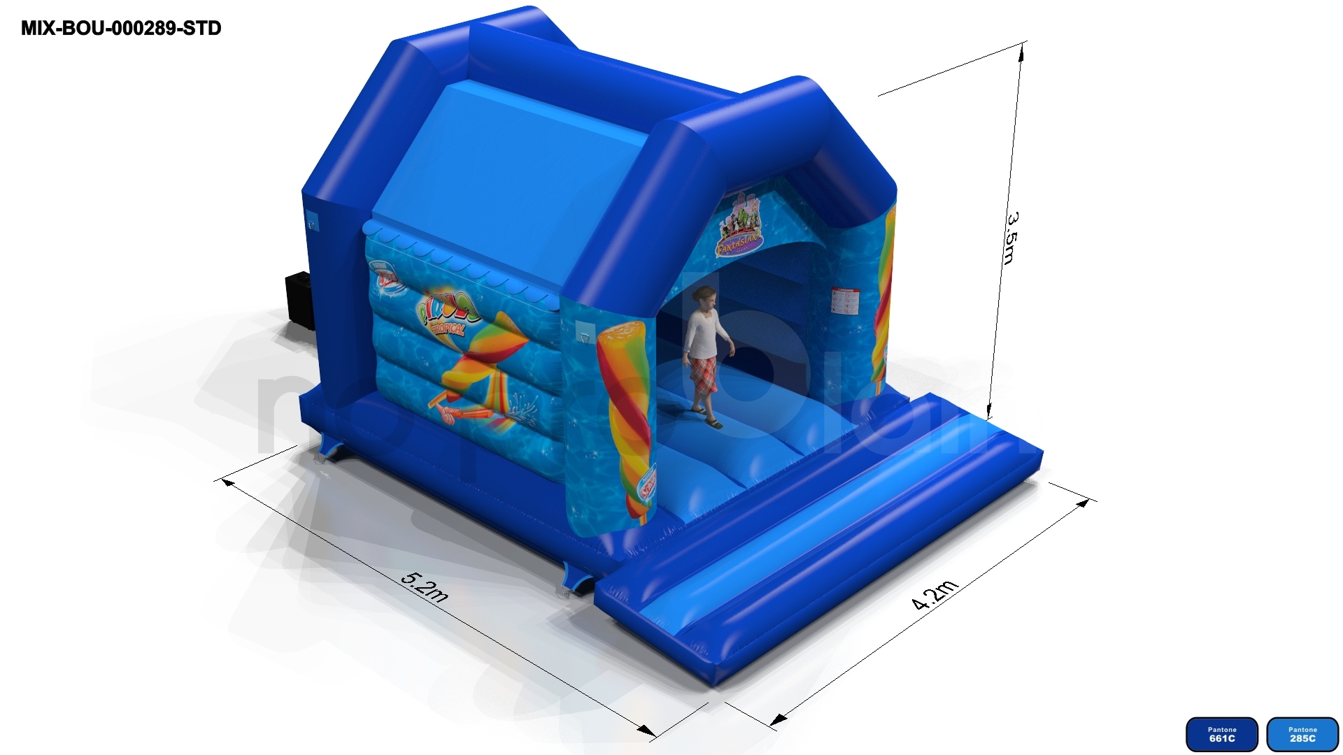 Bounce Startup with roof Nestle commercial inflatable bounce