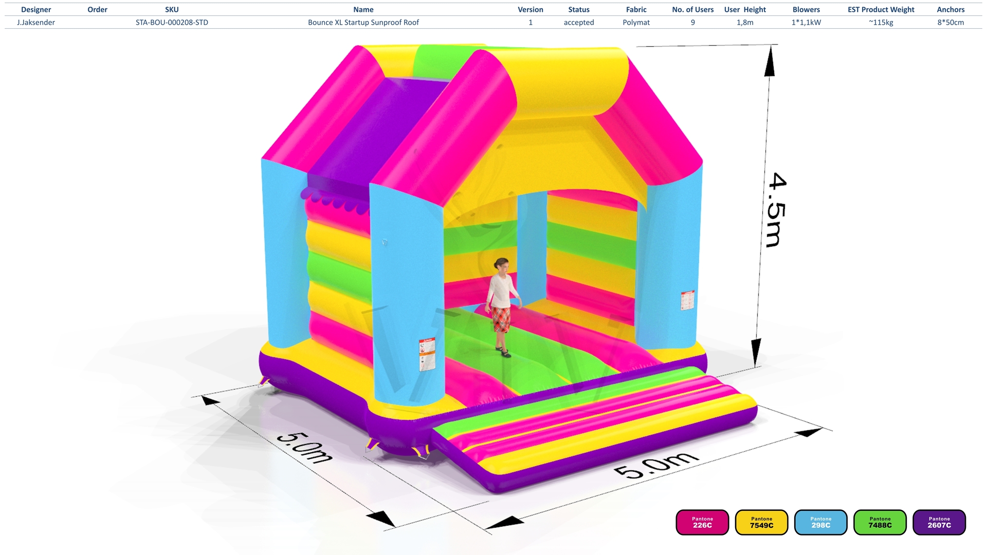 Bounce Startup XL2 (sunproof roof) commercial inflatable bounce