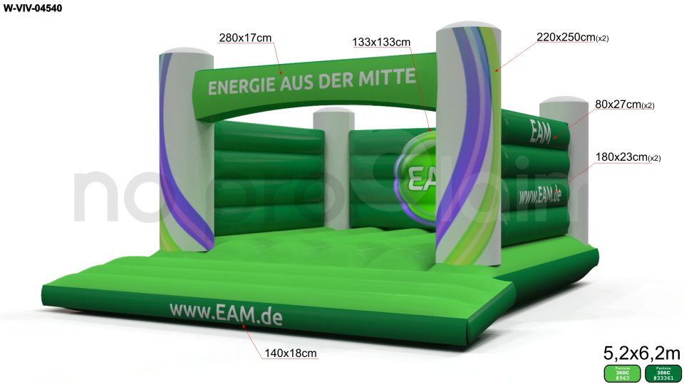 Bounce EAM 5,2 x 6,2 m commercial inflatable bounce