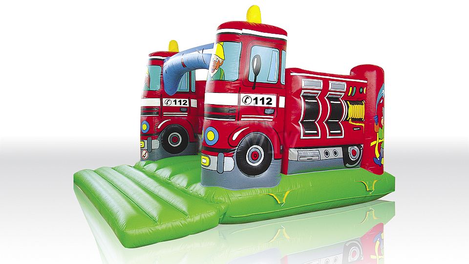 Fire truck 4 x 3 without roof commercial inflatable bounce