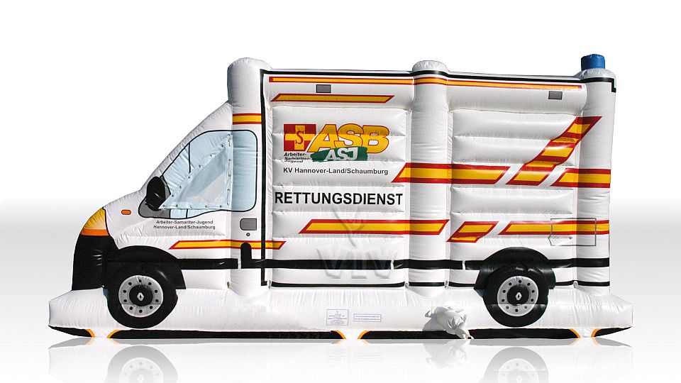 Ambulance without roof commercial inflatable bounce