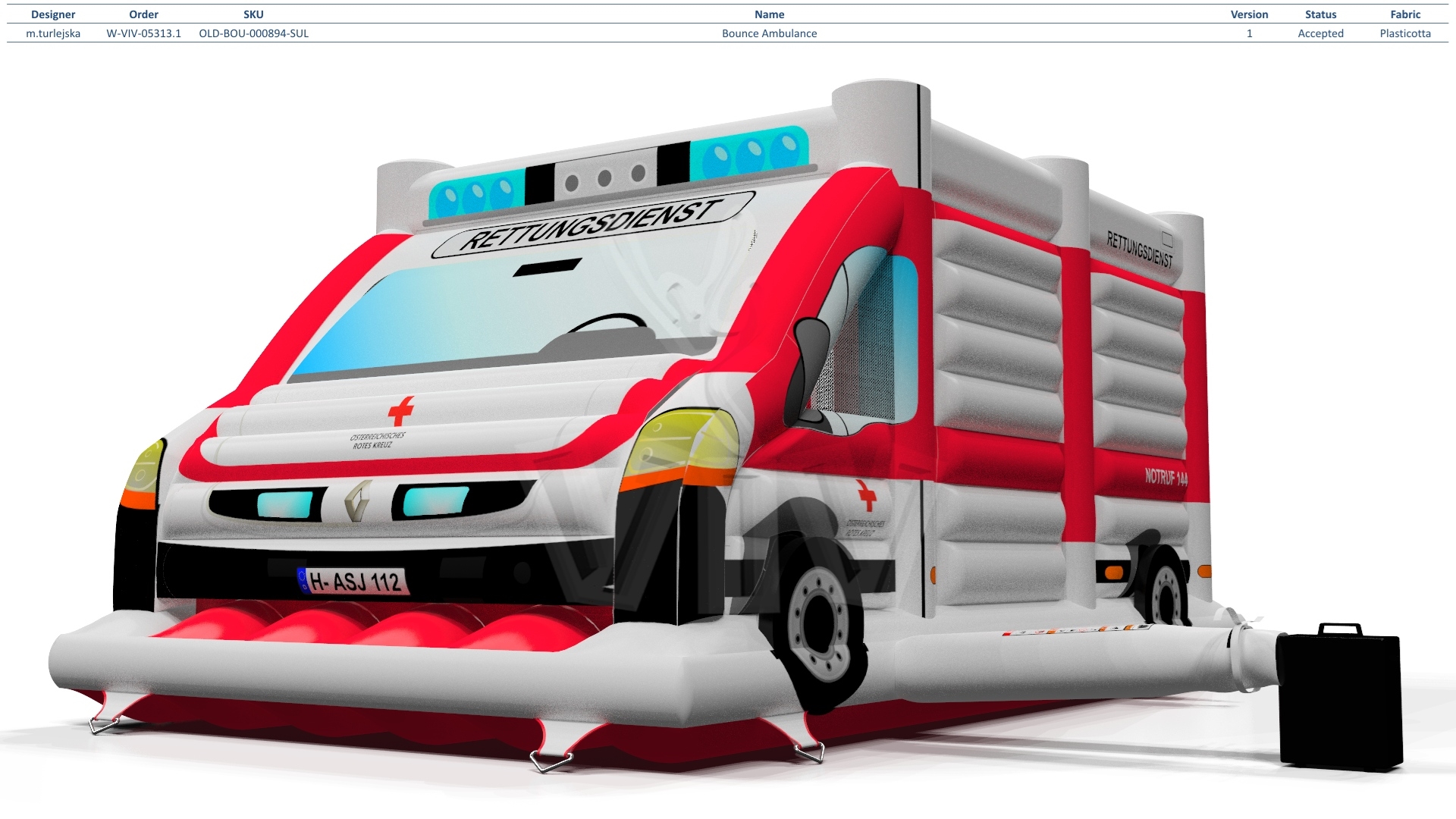 Bounce Ambulance commercial inflatable bounce