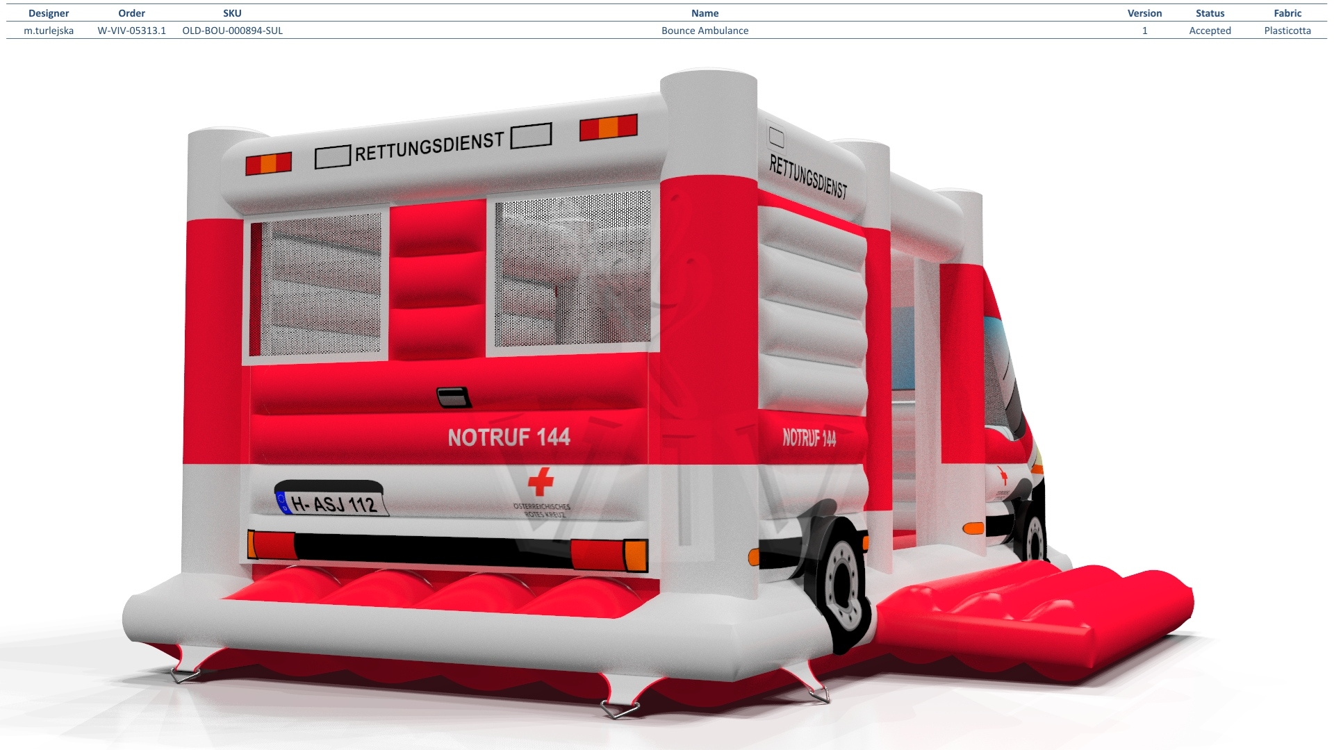 Bounce Ambulance commercial inflatable bounce