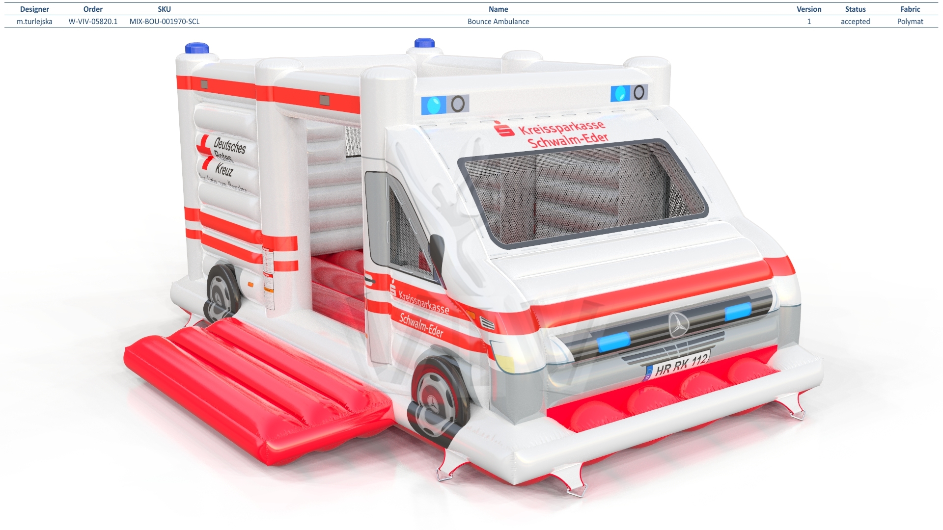 Bounce Ambulance commercial inflatable bounce