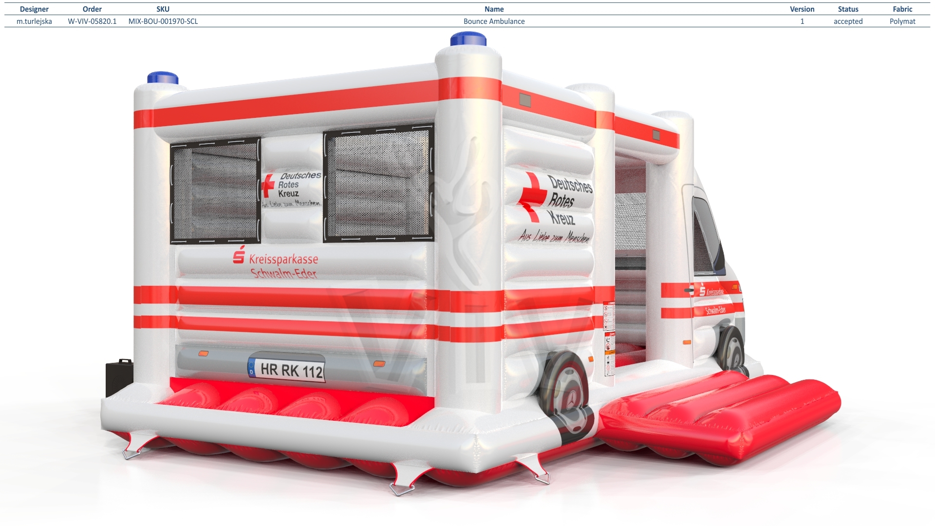 Bounce Ambulance commercial inflatable bounce