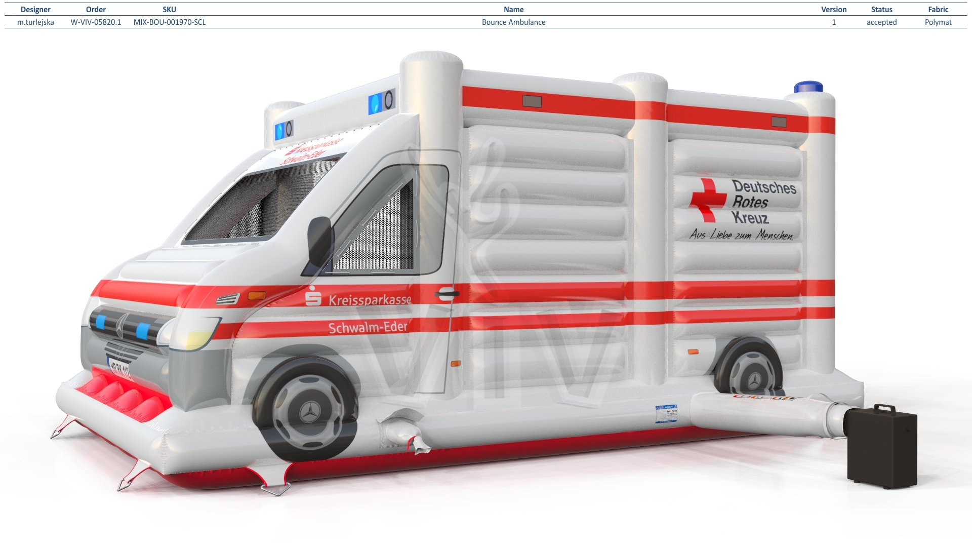 Bounce Ambulance commercial inflatable bounce