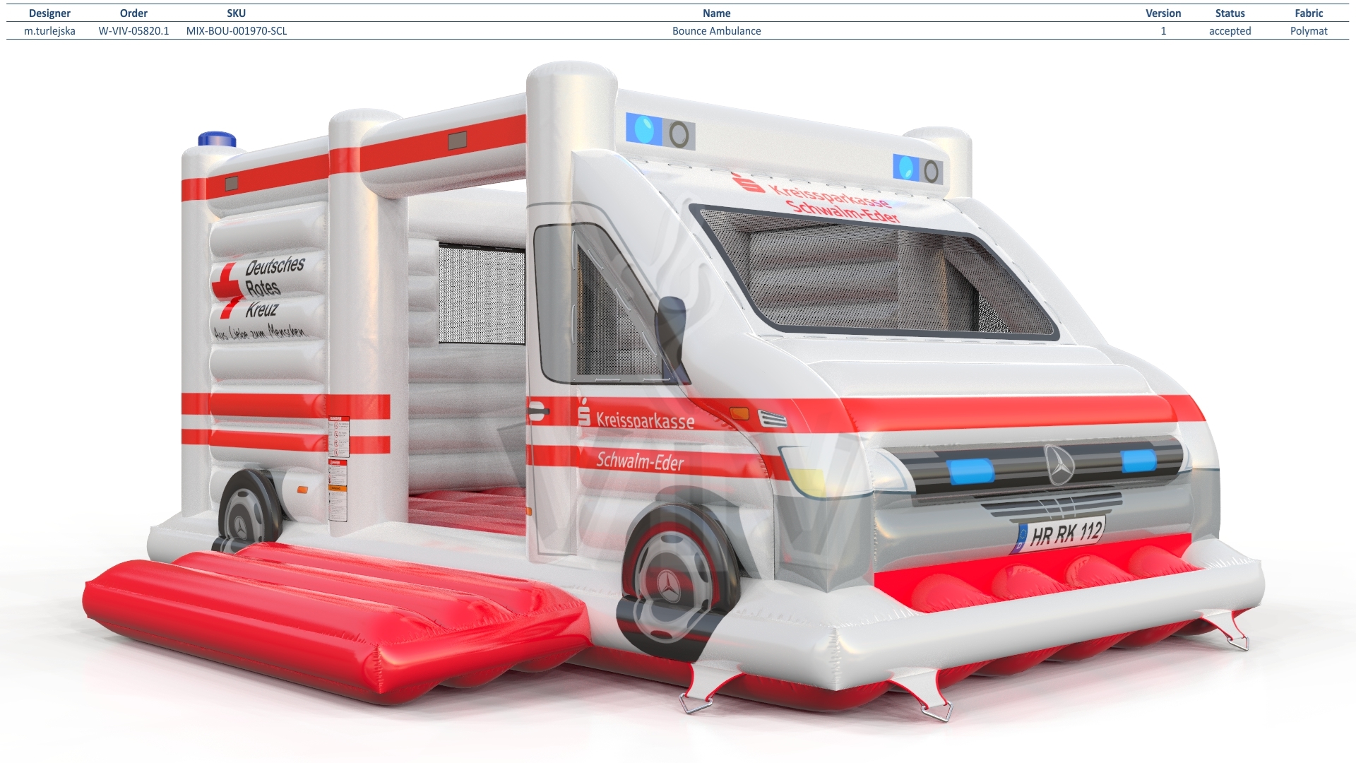 Bounce Ambulance commercial inflatable bounce
