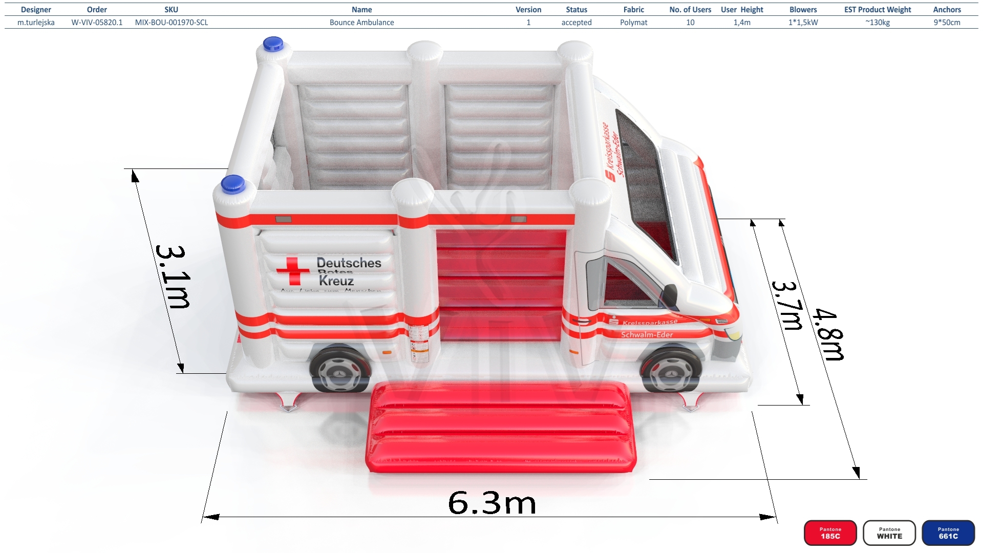 Bounce Ambulance commercial inflatable bounce